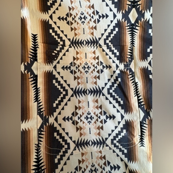 Rock & Roll Denim Mens Large Classic Fit Button Down Aztec Western Rodeo Shirt - Picture 9 of 9